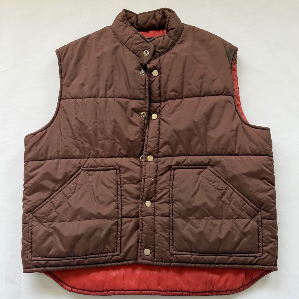Vintage Men's Brown Montgomery Ward Quilted Vest